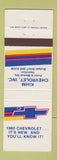 Matchbook Cover - Kihm Chevrolet Hamilton OH