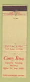 Matchbook Cover - Corey Bros Cigarette Vending DD Bean
