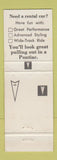Matchbook Cover - Bull and Bear Restaurant Pontiac Rental Cars