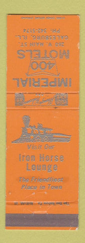 Matchbook Cover - Imperial 400 Motel Galesburg IL Iron Horse train