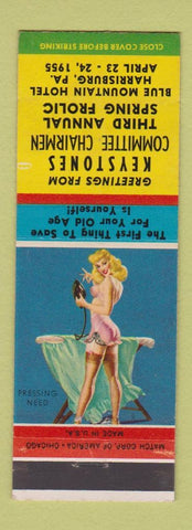 Matchbook Cover - Keystone Match Club Spring Frolic 1955 Harrisburg PA pinup