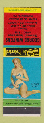 Matchbook Cover - George Winters Insurance Harrisburg PA pinup