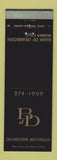 Matchbook Cover - Bank of Dearborn MI