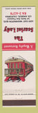 Matchbook Cover - The Scarlet Lady Los Angeles CA train