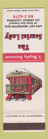 Matchbook Cover - The Scarlet Lady Los Angeles CA train