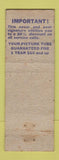 Matchbook Cover - Bronx TV Service Bronx NY WEAR