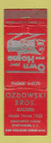 Matchbook Cover - Ozdowski Bros Builders Spartanburg SC