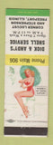Matchbook Cover - Dick & Andy's Shell oil gas Freeport IL pinup