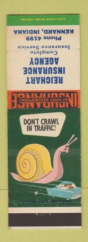 Matchbook Cover - Reichart Insurance Agency Kennard IN low phone #