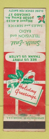 Matchbook Cover - South East TV Radio Chicago IL Christmas WEAR