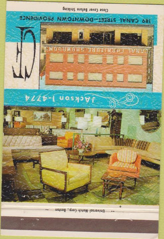 Matchbook Cover - Canal Furniture Providence RI 40 Strike