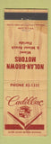 Matchbook Cover - Nolan Brown Cadillac Miami Beach FL