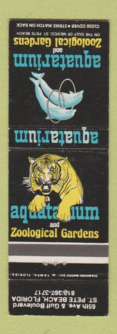 Matchbook Cover - Aquatarium Zoological Gardens St Petersburg Beach FL
