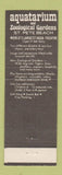 Matchbook Cover - Aquatarium Zoological Gardens St Petersburg Beach FL