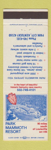 Matchbook Cover - Park Mammoth Resort Park City KY