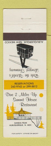Matchbook Cover - Summit House Restaurant Sandia Peak NM