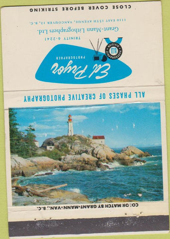 Matchbook Cover - Ed Pryor Photographer Vancouver BC 40 Strike