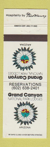 Matchbook Cover - Grand Canyon National Park Lodges AZ Fred Harvey