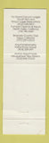 Matchbook Cover - Grand Canyon National Park Lodges AZ Fred Harvey