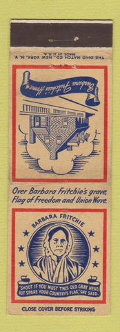 Matchbook Cover - Barbara Fritchie Home Frederick MD