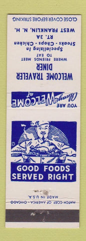 Matchbook Cover - Welcome Traveler Diner West Franklin NH