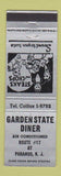 Matchbook Cover - Garden State Diner Paramus NJ