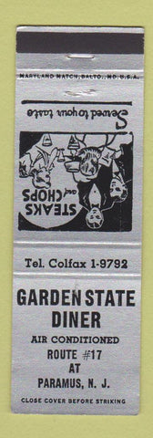 Matchbook Cover - Garden State Diner Paramus NJ