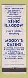 Matchbook Cover - Moody's Diner Cabins Waldoboro ME