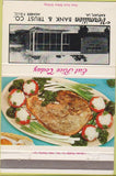 Matchbook Cover - Vermilion Bank Trust Kaplan LA rice 40 Strike