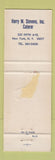 Matchbook Cover - New York Mets Baseball Harry Stevens Catering WEAR