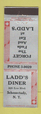 Matchbook Cover - Ladd's Diner Schenectady NY