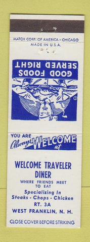 Matchbook Cover - Welcome Traveler Diner West Franklin NH