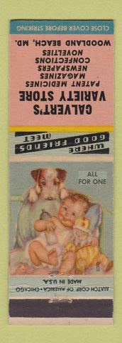 Matchbook Cover - Calvert's Variety Store Woodland Beach MD