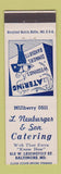 Matchbook Cover - L Neuburger & Son Catering Baltimore MD