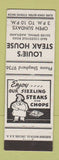Matchbook Cover - Louie's Steak House Silver Spring MD