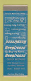 Matchbook Cover - Deepfreeze Refrigerators Greber Brothers Baltimore MD
