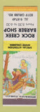 Matchbook Cover - Rock Creek Barber Shop hillbilly