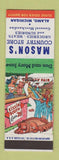 Matchbook Cover - Mason's Country Store Alamo MI hillbilly
