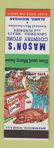 Matchbook Cover - Mason's Country Store Alamo MI hillbilly