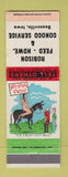 Matchbook Cover - Robinson Feed Hardware Conoco oil gas Booneville IA hillbilly
