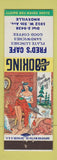Matchbook Cover - Fred's Cafe Knoxville TN hillbilly