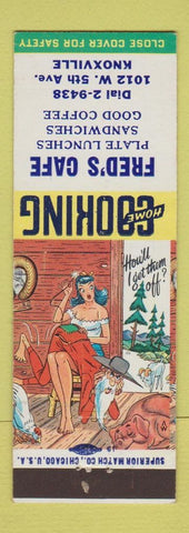 Matchbook Cover - Fred's Cafe Knoxville TN hillbilly