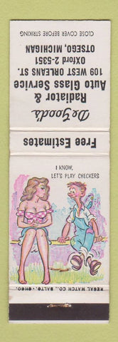 Matchbook Cover - DeGood's Radiator Auto Glass Otsego MI hillbilly