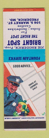 Matchbook Cover - Bright Spot Frederick MD