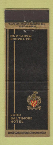 Matchbook Cover - Lord Baltimore Hotel MD