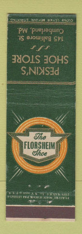 Matchbook Cover - Florsheim Shoes Cumberland MD Peskin's feature