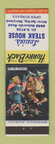 Matchbook Cover - Louie's Steak House Silver Spring MD