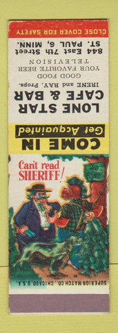 Matchbook Cover - Lone Star Cafe Bar St Paul MN hillbilly