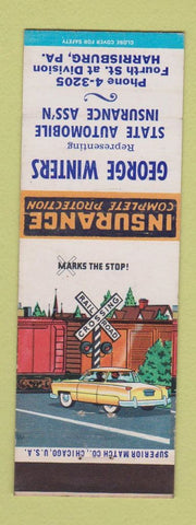 Matchbook Cover - George Winters Insurance Harrisburg PA