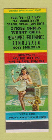 Matchbook Cover - Keystone Match Frolic Harrisburg PA 1955 pinup